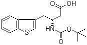 structure of CAS# 190190-48-8, Boc-(R)-3-Amino-4-(3-benzothienyl)butyric acid