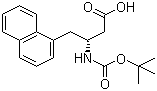 structure of CAS# 190190-49-9, N-叔丁氧羰基-(R)-3-氨基-4-(1-萘基)丁酸