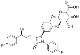 structure of CAS# 190448-57-8, 依折麦布-葡糖苷酸