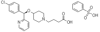 CAS # 190730-42-8, (R)-4-[(4-Chlorophenyl)-2-pyridinylmethoxy]-1-piperidinebutanoic acid monobenzenesulfonate