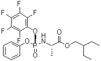 CAS 登录号：1911578-98-7, N-[(S)-(2,3,4,5,6-五氟苯氧基)苯氧基亚膦酰]-L-丙氨酸 2-乙基丁基酯