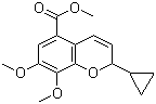 CAS # 192315-05-2, 2-Cyclopropyl-7,8-dimethoxy-2H-chromene-5-carboxylic acid methyl ester, 2-Cyclopropyl-7,8-dimethoxy-2H-1-benzopyran-5-carboxylic acid methyl ester