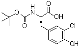structure of CAS# 192315-36-9, 3-Chloro-N-[(1,1-dimethylethoxy)carbonyl]-L-tyrosine