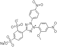 structure of CAS# 193149-74-5, 2-(2-甲氧基-4-硝基苯)-3-(4-硝基苯)-5-(2,4-二磺基苯)-2H-四氮唑单钠盐