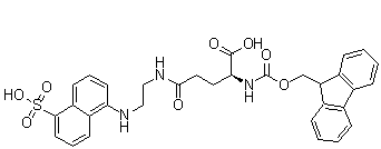 CAS # 193475-66-0, N2-[(9H-Fluoren-9-ylmethoxy)carbonyl]-N-[2-[(5-sulfo-1-naphthalenyl)amino]ethyl]-L-glutamine, Fmoc-Glu(EDANS)-OH