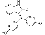 structure of CAS# 193620-69-8, 3-[Bis(4-methoxyphenyl)methylene]-1,3-dihydro-2H-indol-2-one