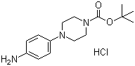 structure of CAS# 193902-64-6, 4-(4-氨基苯基)-1-哌嗪羧酸叔丁酯单盐酸盐