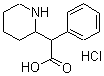 CAS # 19395-40-5, alpha-Phenyl-2-piperidineacetic acid hydrochloride