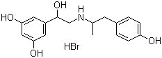 CAS # 1944-12-3, Fenoterol hydrobromide, 5-[1-Hydroxy-2-[[2-(4-hydroxyphenyl)-1-methylethyl]amino]ethyl]-1,3-benzenediol hydrobromide
