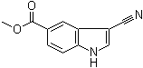 structure of CAS# 194490-33-0, 3-Cyano-1H-indole-5-carboxylic acid methyl ester