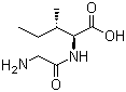 structure of CAS# 19461-38-2, N-Glycyl-L-isoleucine