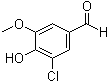 structure of CAS# 19463-48-0, 3-氯-4-羟基-5-甲氧基苯甲醛