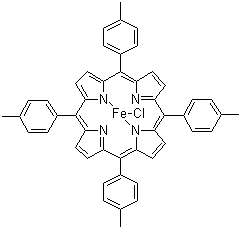 structure of CAS# 19496-18-5, 5,10,15,20-四(4-甲基苯基)-21H,23H-卟吩氯化铁(III)