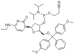 CAS # 195535-80-9, 5'-O-[Bis(4-methoxyphenyl)phenylmethyl]-2'-deoxy-N-ethyl-cytidine 3'-[2-cyanoethyl bis(1-methylethyl)phosphoramidite]