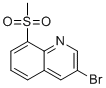 structure of CAS# 1956385-35-5, 3-溴-8-(甲基磺酰基)喹啉