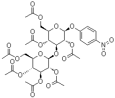 CAS 登录号：195715-98-1, 4-硝基苯基 3-O-(2,3,4,6-四-O-乙酰基-beta-D-吡喃葡萄糖基)-beta-D-吡喃葡萄糖苷 2,4,6-三乙酸酯