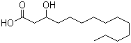 structure of CAS# 1961-72-4, 3-Hydroxytetradecanoic acid