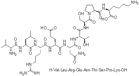 CAS # 196514-67-7, L-Valyl-L-leucyl-L-arginyl-L-alpha-glutamyl-L-asparaginyl-L-threonyl-L-seryl-L-prolyl-L-lysine