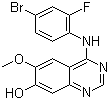 structure of CAS# 196603-96-0, 4-(4-溴-2-氟苯胺基)-7-羟基-6-甲氧基喹唑啉