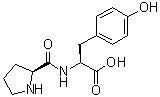 structure of CAS# 19786-36-8, L-脯氨酰-L-酪氨酸