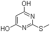 CAS # 1979-98-2, 2-Methylthio-4,6-pyrimidinedione, 4,6-Dihydroxy-2-(methylmercapto)pyrimidine, 4,6-Dihydroxy-2-(methylthio)pyrimidine