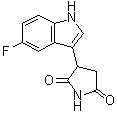 structure of CAS# 198474-05-4, 3-(5-氟-1H-吲哚-3-基)-2,5-吡咯烷二酮