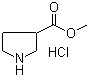 structure of CAS# 198959-37-4, Methyl 3-pyrrolidinecarboxylate hydrochloride