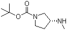 structure of CAS# 199336-83-9, tert-Butyl (3R)-3-(methylamino)pyrrolidine-1-carboxylate