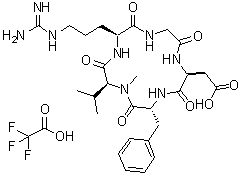 structure of CAS# 199807-35-7, Cyclo(L-arginylglycyl-L-alpha-aspartyl-D-phenylalanyl-N-methyl-L-valyl) mono(trifluoroacetate)
