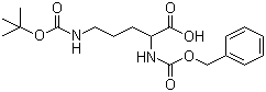 structure of CAS# 199924-46-4, N5-[叔丁氧羰基]-N2-[苄氧羰基]鸟氨酸