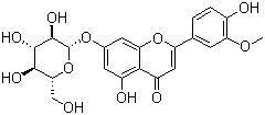 structure of CAS# 19993-32-9, 柯伊利素-7-O-葡萄糖苷