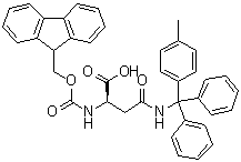 CAS 登录号：200259-50-3, N2-[(9H-芴-9-基甲氧基)羰基]-N-[(4-甲基苯基)二苯基甲基]-D-天冬氨酰胺