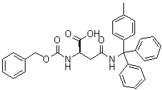structure of CAS# 200276-64-8, N-[(4-Methylphenyl)diphenylmethyl]-N2-[(phenylmethoxy)carbonyl]-D-asparagine