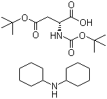 structure of CAS# 200334-95-8, Boc-D-Aspartic acid-beta-tert-butyl ester dicyclohexylammonium salt