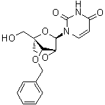 CAS 登录号：200435-91-2, 1-[2,5-脱水-4-C-(羟基甲基)-3-O-(苯基甲基)-alpha-L-呋喃来苏糖基]-2,4(1H,3H)-嘧啶二酮
