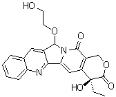 CAS # 200619-13-2, (4S)-4-Ethyl-4-hydroxy-12-(2-hydroxyethoxy)-1H-pyrano[3',4':6,7]indolizino[1,2-b]quinoline-3,14(4H,12H)-dione, DRF 1042