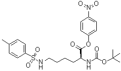 structure of CAS# 200943-66-4, N2-[叔丁氧羰基]-N6-[(4-甲基苯基)磺酰基]-L-赖氨酸 4-硝基苯基酯