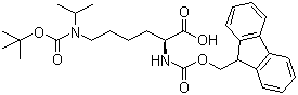 structure of CAS# 201003-48-7, N-Fmoc-N'-Boc-N'-isopropyl-L-lysine