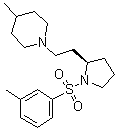CAS 登录号：201038-58-6, 4-甲基-1-[2-[(2R)-1-[(3-甲基苯基)磺酰基]-2-吡咯烷基]乙基]哌啶