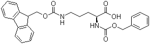 structure of CAS# 201048-68-2, N-苄氧羰基-N'-芴甲氧羰基-L-鸟氨酸