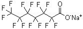 structure of CAS# 20109-59-5, Sodium perfluoroheptanoate