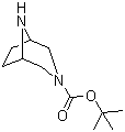 structure of CAS# 201162-53-0, 3,8-Diazabicyclo[3.2.1]octane-3-carboxylic acid tert-butyl ester