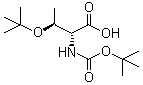 structure of CAS# 201217-86-9, N-[(1,1-Dimethylethoxy)carbonyl]-O-(1,1-dimethylethyl)-D-threonine