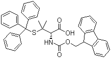 structure of CAS# 201532-01-6, Fmoc-D-Pen(Trt)-OH