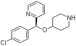 structure of CAS# 201594-84-5, (S)-2-[(4-氯苯基)(4-哌啶氧基)甲基]吡啶