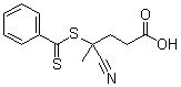 CAS # 201611-92-9, 4-Cyano-4-(thiobenzoylthio)pentanoic acid, 4-Cyano-4-(phenylcarbonothioylthio)pentanoic acid, 4-Cyano-4-[(thiobenzoyl)sulfanyl]pentanoic acid, 6-Phenyl-6-thioxo-5-thia-4-cyano-4-methylhexanoic acid, Dithiobenzoic acid 1-cyano-1-methyl-3-carboxypropyl ester