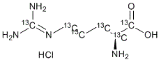 structure of CAS# 201740-91-2, L-Arginine-<sup>13</sup>C<sub>6</sub> hydrochloride