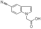 structure of CAS# 202124-67-2, 5-氰基吲哚-1-乙酸