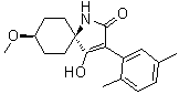structure of CAS# 203312-38-3, cis-3-(2,5-Dimethylphenyl)-4-hydroxy-8-methoxy-1-azaspiro[4.5]dec-3-en-2-one