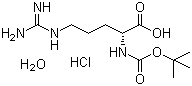 structure of CAS# 204070-00-8, N-(叔丁氧羰基)-D-精氨酸盐酸盐单水合物